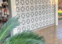 A breeze-block screen wall built by Ash Huskisson Masonry